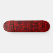 Skateboard Many Dangers - Red on Black (Horz)