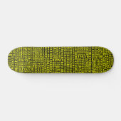 Skateboard Many Dangers - Yellow on Black (Horz)