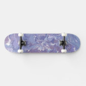 Skateboard Marbre Abstrait numérique Boho Eclectique doux vio (Horz)