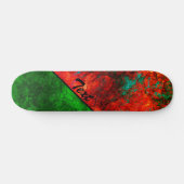 Skateboard marbre Abstrait texturé marine orange foncé (Horz)