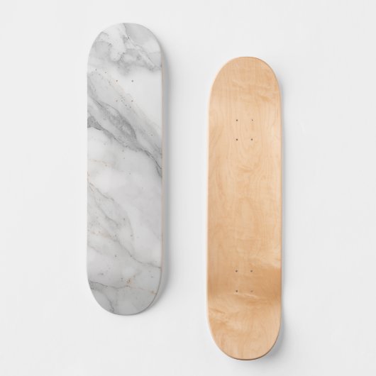 Skateboard Marbre Blanc (Recto)