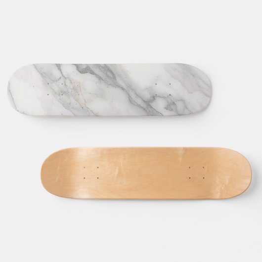 Skateboard Marbre Blanc (Horz)