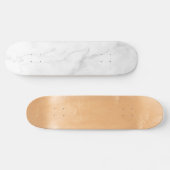 Skateboard Marbre Blanc Moderne (Horz)