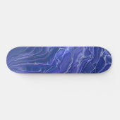 Skateboard Marbre bleu lavande Acrylique Abstrait (Horz)