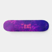 Skateboard marbre de pierre Abstrait texturé marine rose viol (Horz)