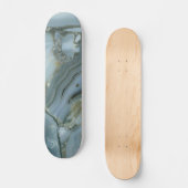 Skateboard Marbre gris bleu avec Veine or (Recto)