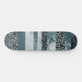 Skateboard Marbre léopard pailleté rayures Glam 2 (Horz)