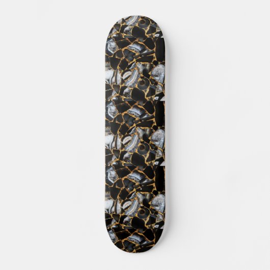 Skateboard Marbre noir (Recto)