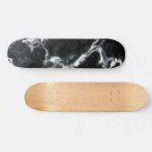 Skateboard Marbre noir classique gris blanc personnaliser do- (Horz)
