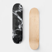 Skateboard Marbre noir classique gris blanc personnaliser do- (Recto)