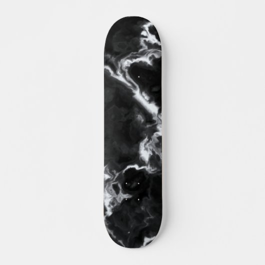 Skateboard Marbre noir classique gris blanc personnaliser do- (Devant)