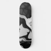 Skateboard Marbre noir et blanc tendance (Recto)