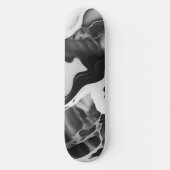 Skateboard Marbre noir et blanc tendance (Recto)