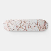 Skateboard Marbre rose de parties scintillantes d'or de faux (Horz)