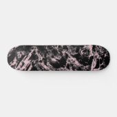 Skateboard Marbre rose et noir (Horz)