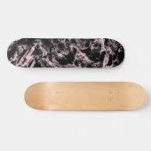 Skateboard Marbre rose et noir (Horz)