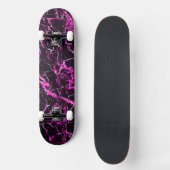 Skateboard Marbre rose et noir (complet avec camions et roues (Recto)