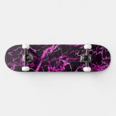 Skateboard Marbre rose et noir (complet avec camions et roues (Horz)