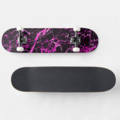 Skateboard Marbre rose et noir (complet avec camions et roues (Horz)