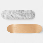 Skateboard Marbre sarcelle blanc Élégance classique Glamour (Horz)