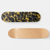 Skateboard Marbre sauvage 8 - Noir et Or, Gris (Horz)