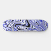 Skateboard Marbre Tourbillon Bleu Tendance (Horz)