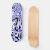 Skateboard Marbre Tourbillon Bleu Tendance (Recto)