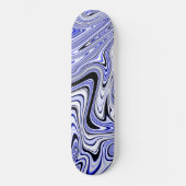 Skateboard Marbre Tourbillon Bleu Tendance (Recto)