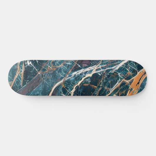 Skateboard marbre vert, marbre doré (marbre art. 1) (Horz)