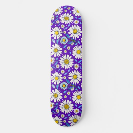 Skateboard Marguerites et Feuilles (Recto)