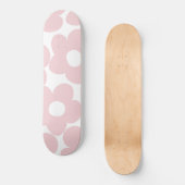 Skateboard Marguerites rose vif #1 #décoration #art (Recto)