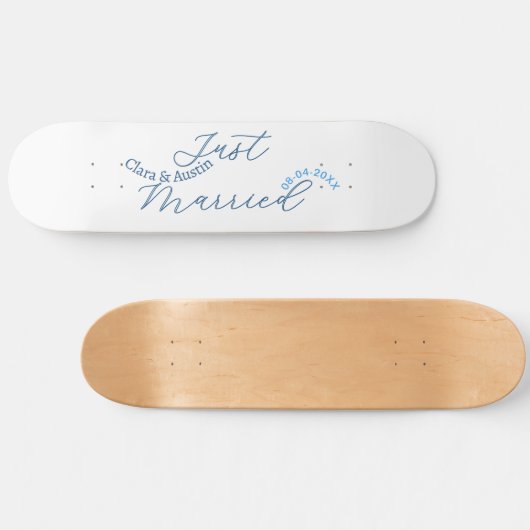 Skateboard Mariés design nom couple date année simulation de (Horz)