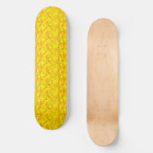 Skateboard Marigold jaune Floral Motif sans joint (Recto)