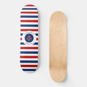 Skateboard Marine marine Bleu Rouge Bleu Blancs (Recto)