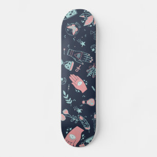 Skateboard Marine mystique de poitrine oculaire rose ésotér