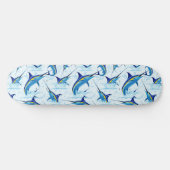 Skateboard Marlin Bleu Jaillissant de l'Océan (Horz)