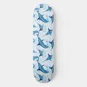 Skateboard Marlin Bleu Jaillissant de l'Océan (Recto)