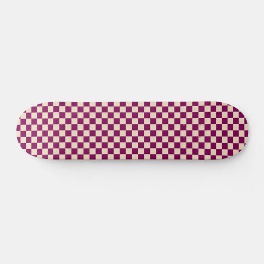 Skateboard Maroon and beige checkerboard pattern (Horz)
