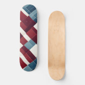 Skateboard Maroon et arrière - plan bleu avec textures (Recto)