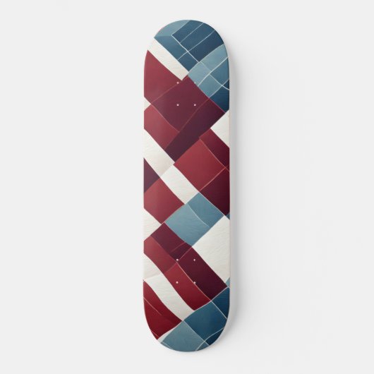 Skateboard Maroon et arrière - plan bleu avec textures (Recto)