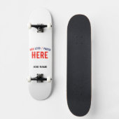 SKATEBOARD MARQUE BLANCHE MODERNE ET PERSONNALISABLE VÉRIFIÉE (Recto)