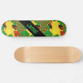 Skateboard Marque Dd Abstraite couleur Rasta (Horz)