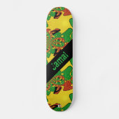 Skateboard Marque Dd Abstraite couleur Rasta (Recto)