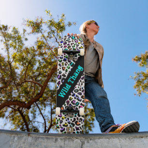 Skateboard Marque Dd Empreinte de léopard couleur sauvage
