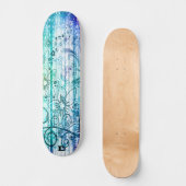 Skateboard Marque Grunge Floral Dd (Recto)