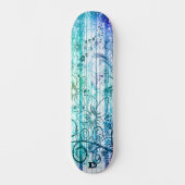Skateboard Marque Grunge Floral Dd (Recto)