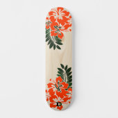 Skateboard Marque Hibiscus Dd Inspiré Hawaïen (Recto)
