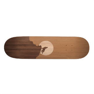 Skateboard Marqueterie de loup