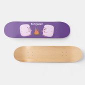 Skateboard Marshmallows mignons roses par dessin animé sur le (Horz)