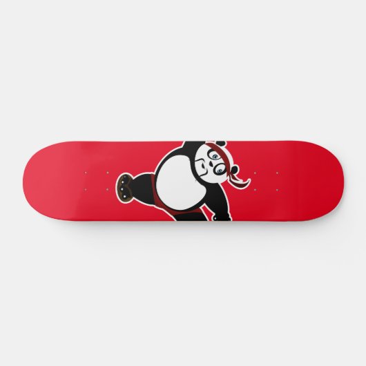 Skateboard Martial Arts Panda - Rouge (Horz)